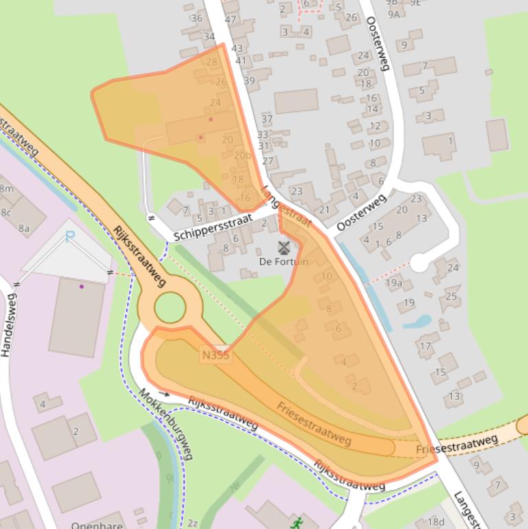 Kaart van postcodegebied 9804PK.