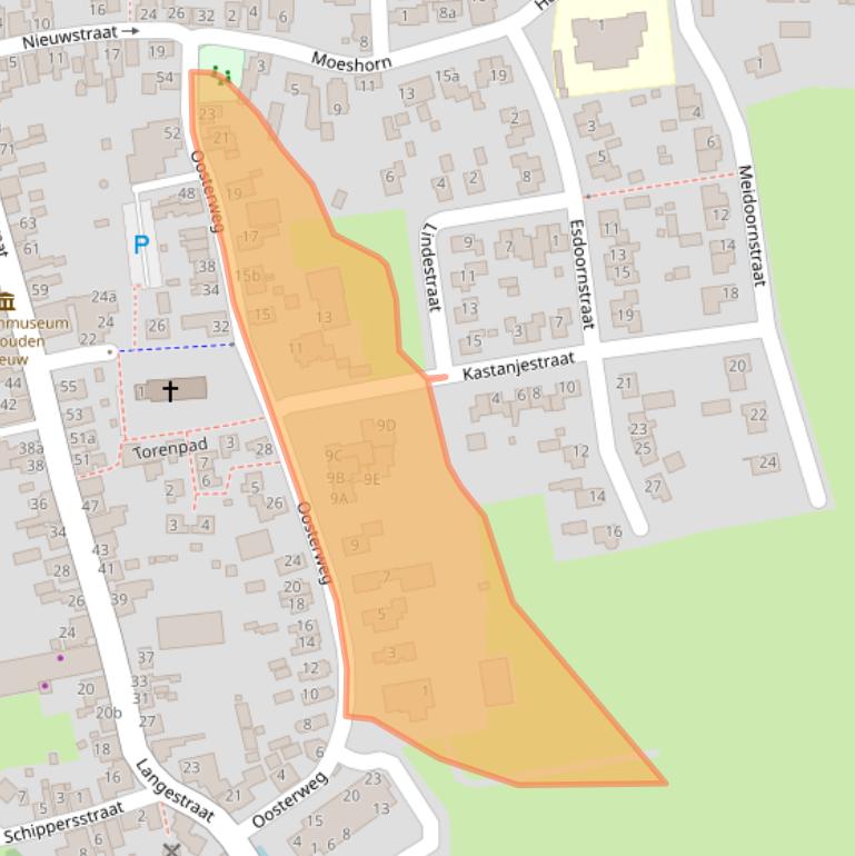 Kaart van postcodegebied 9804PP.