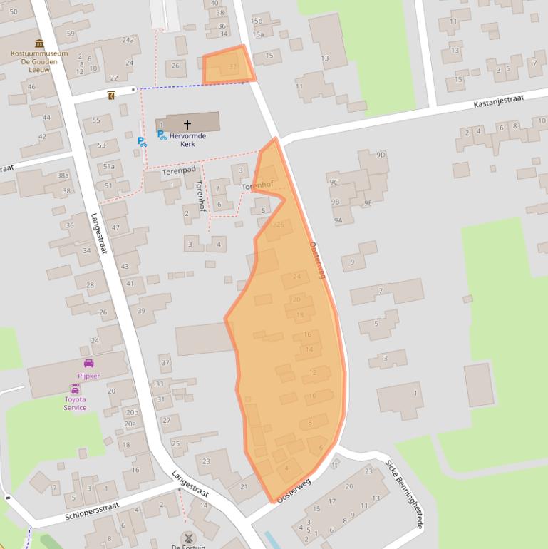 Kaart van postcodegebied 9804PR.