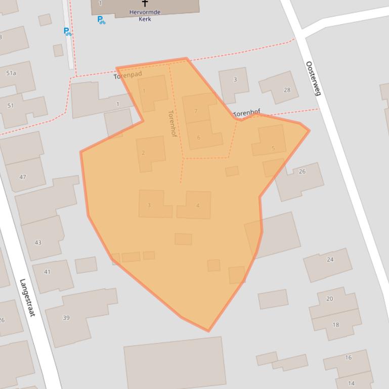 Kaart van postcodegebied 9804PT.