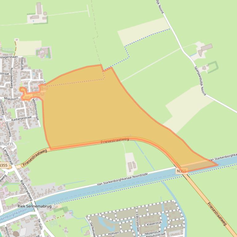 Kaart van postcodegebied 9804PZ.