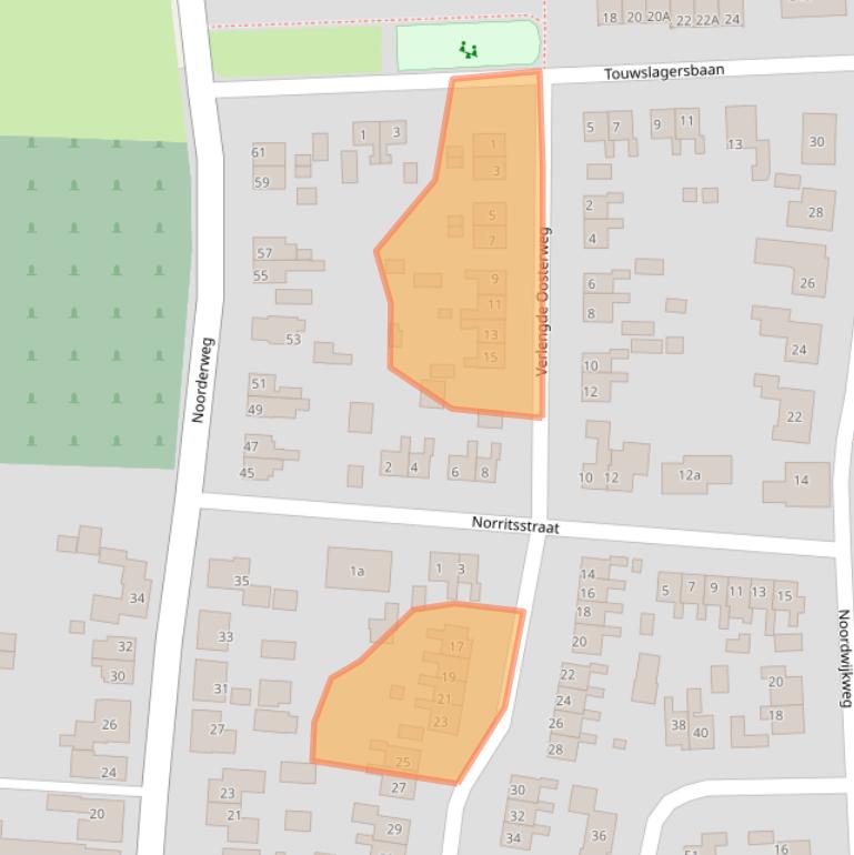 Kaart van postcodegebied 9804RC.