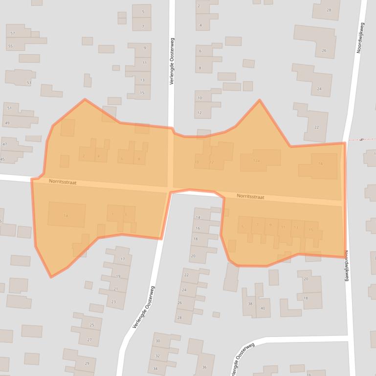 Kaart van postcodegebied 9804RG.