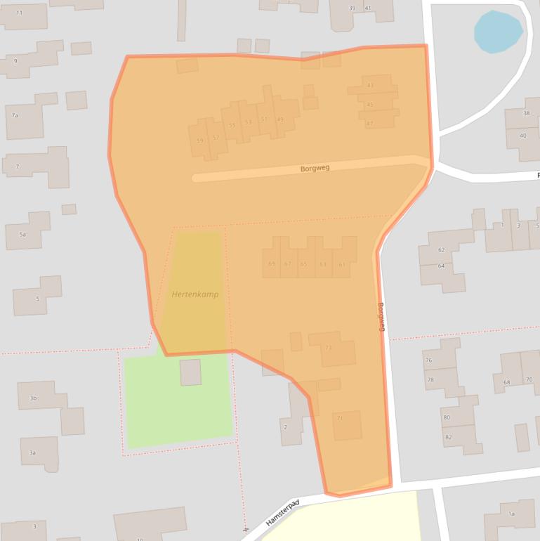 Kaart van postcodegebied 9804RX.