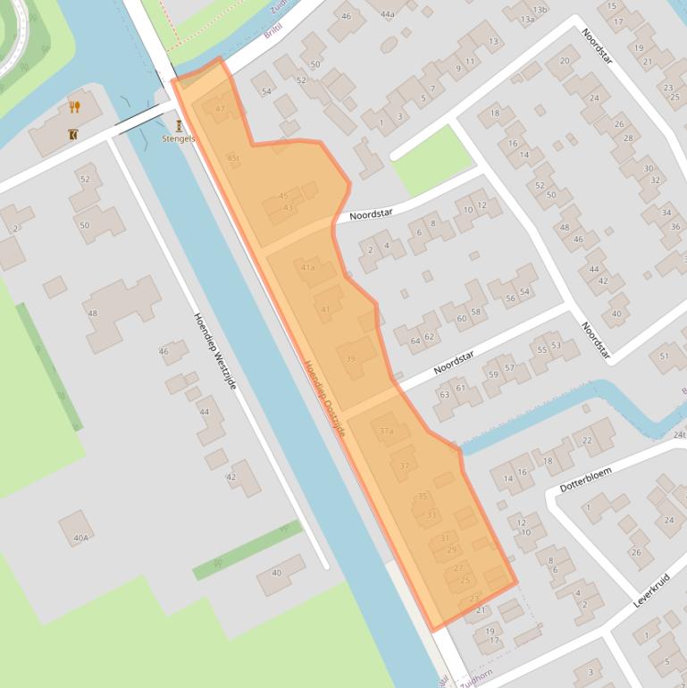 Kaart van postcodegebied 9805TB.