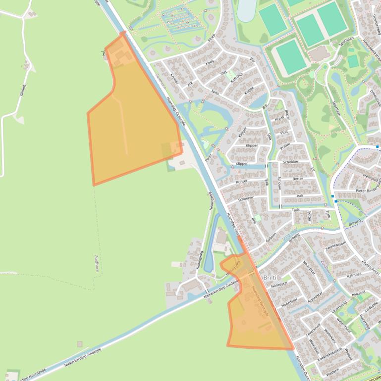 Kaart van postcodegebied 9805TD.