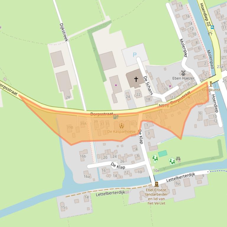 Kaart van postcodegebied 9811PA.