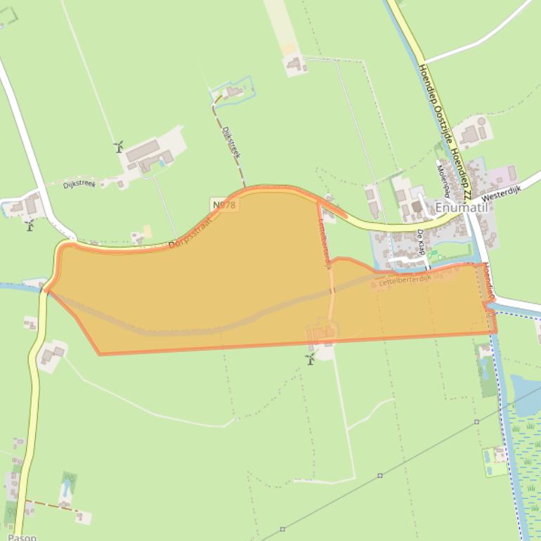 Kaart van postcodegebied 9811PC.