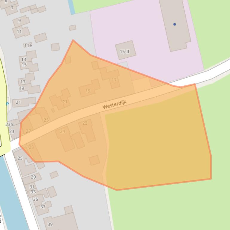 Kaart van postcodegebied 9811PG.