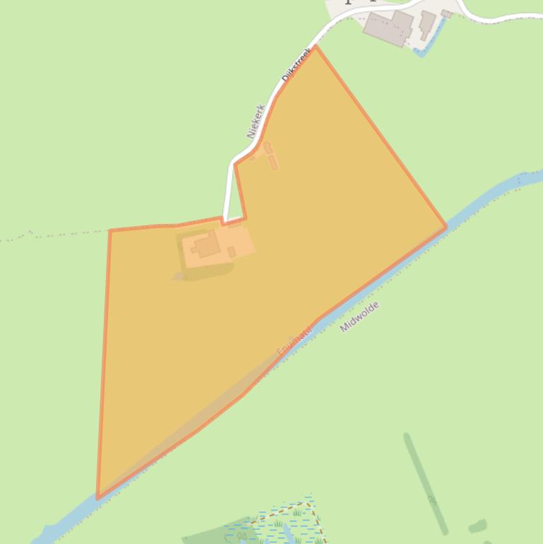 Kaart van postcodegebied 9811TC.