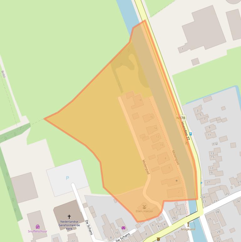 Kaart van postcodegebied 9812PG.