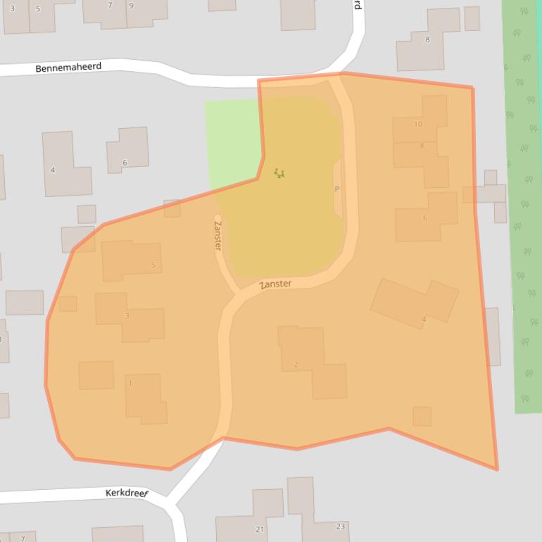 Kaart van postcodegebied 9821PX.