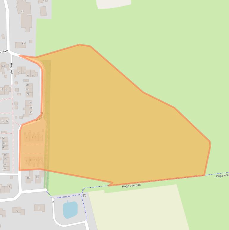 Kaart van postcodegebied 9822BK.
