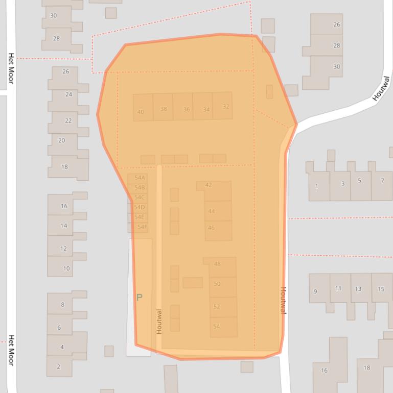 Kaart van postcodegebied 9822BM.