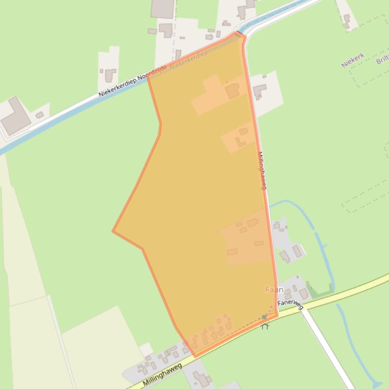 Kaart van postcodegebied 9822TE.