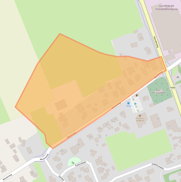 Kaart van postcodegebied 9824PG.