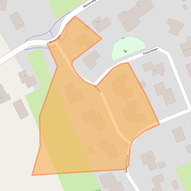 Kaart van postcodegebied 9824PL.