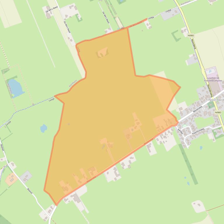 Kaart van postcodegebied 9824TE.