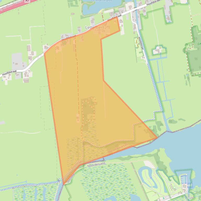 Kaart van postcodegebied 9827PC.