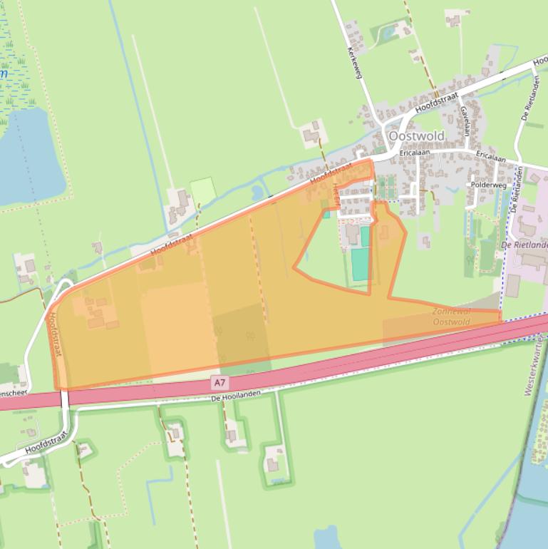 Kaart van postcodegebied 9828PD.