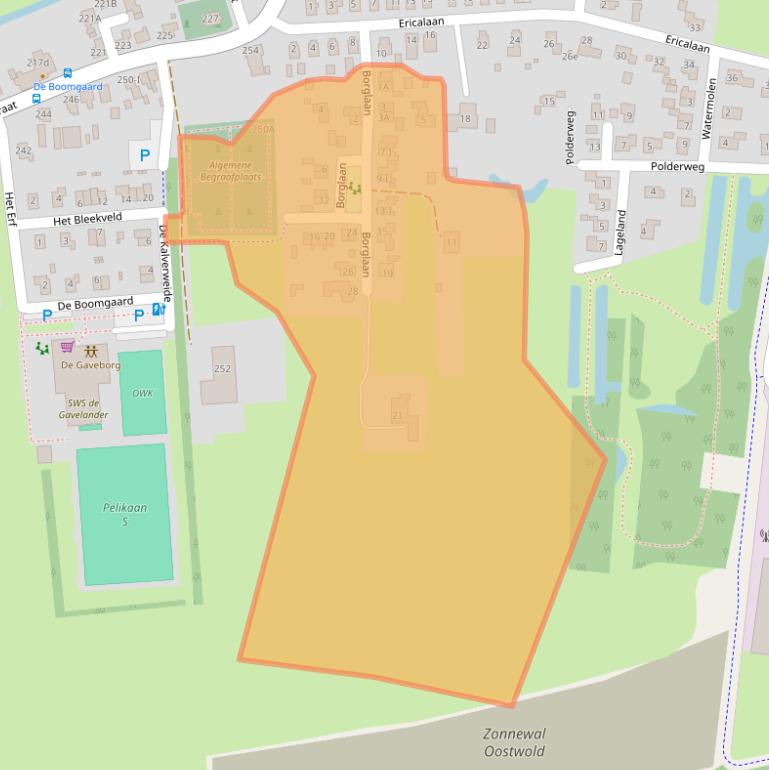 Kaart van postcodegebied 9828PJ.