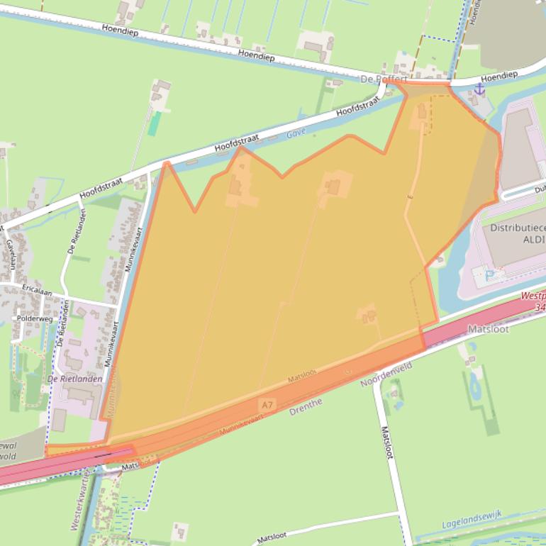 Kaart van postcodegebied 9828TA.