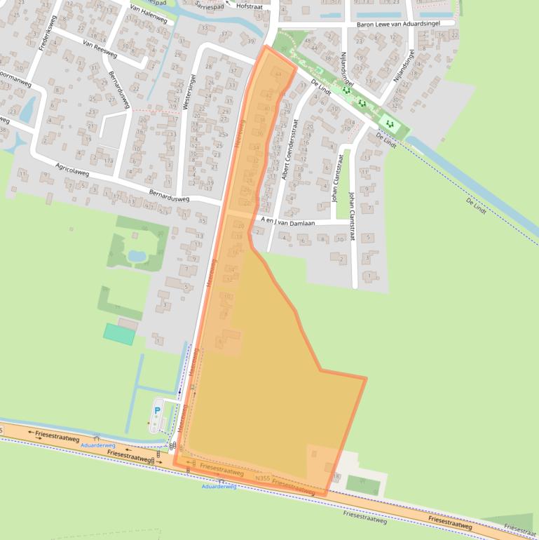 Kaart van postcodegebied 9831PB.