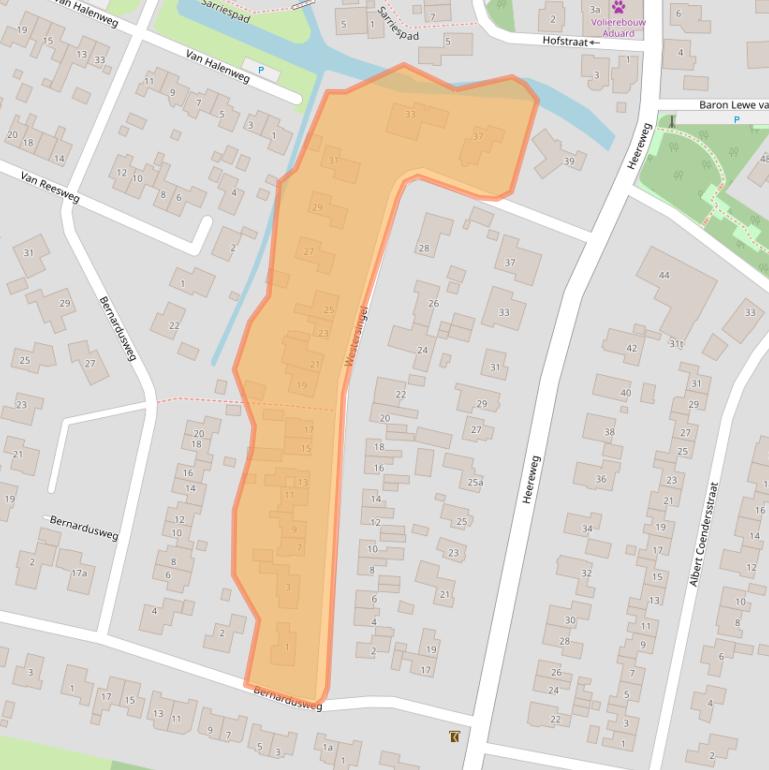 Kaart van postcodegebied 9831PC.