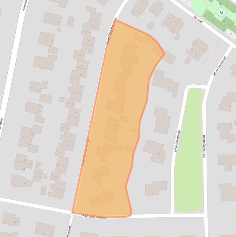 Kaart van postcodegebied 9831PJ.