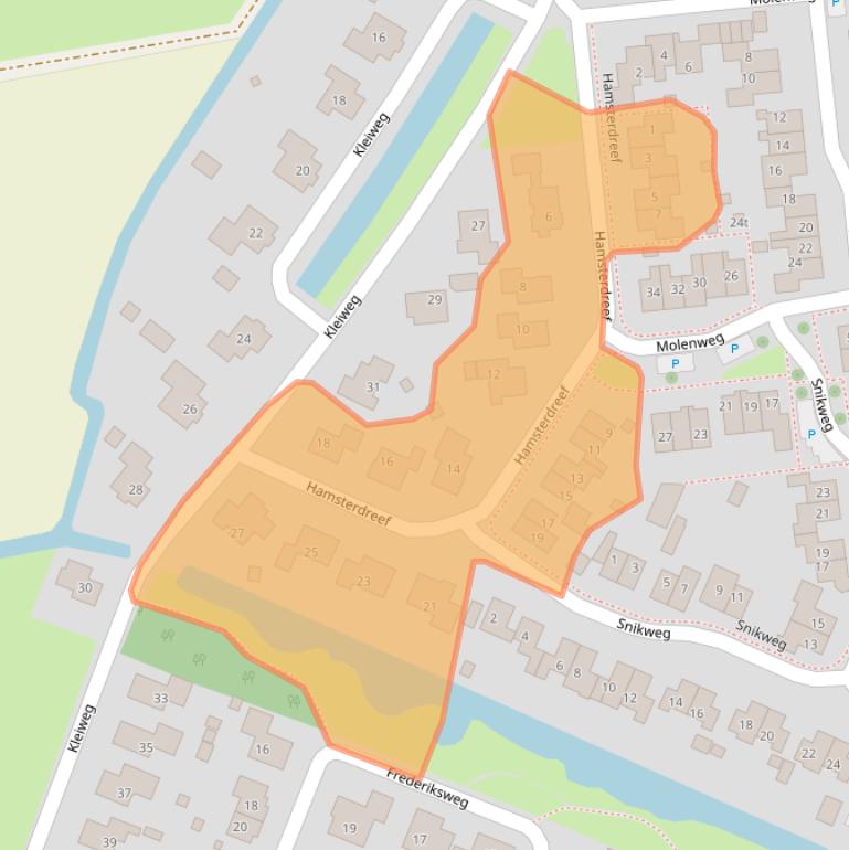 Kaart van postcodegebied 9831PM.