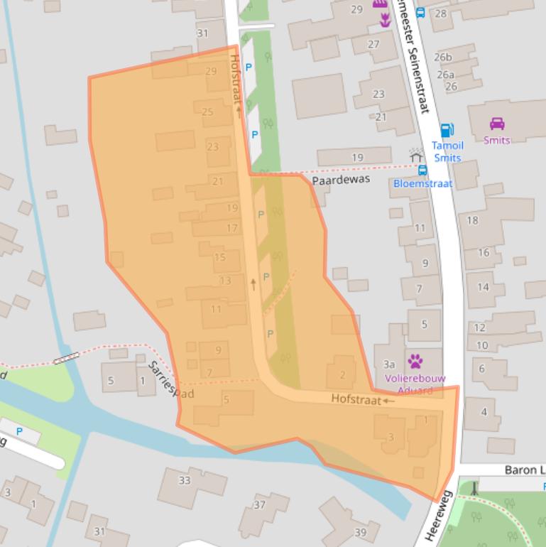 Kaart van postcodegebied 9831RA.