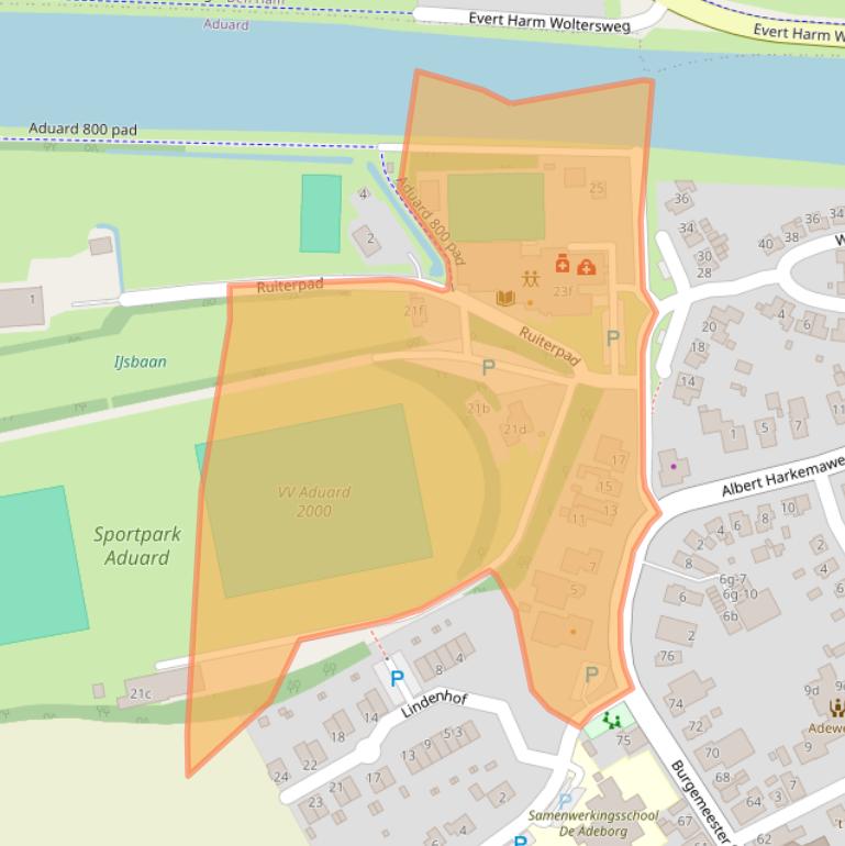 Kaart van postcodegebied 9831RD.