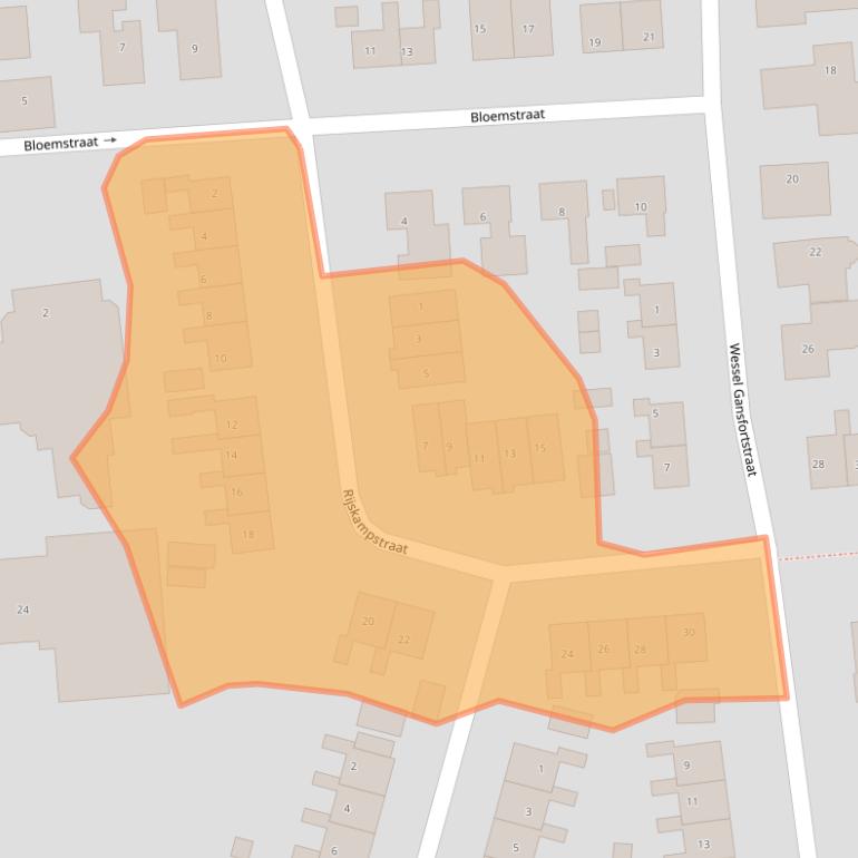 Kaart van postcodegebied 9831RR.