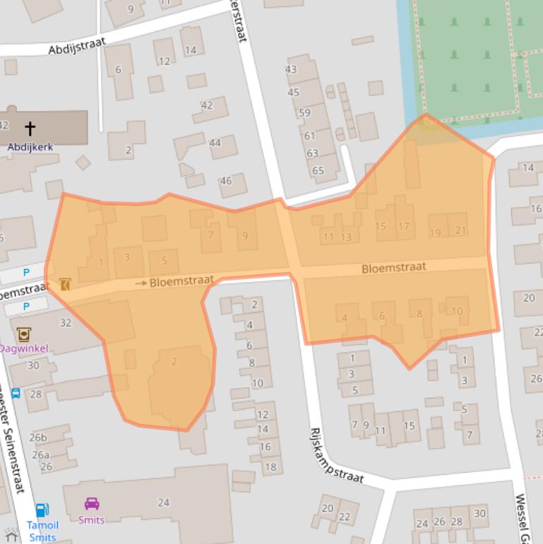 Kaart van postcodegebied 9831RS.