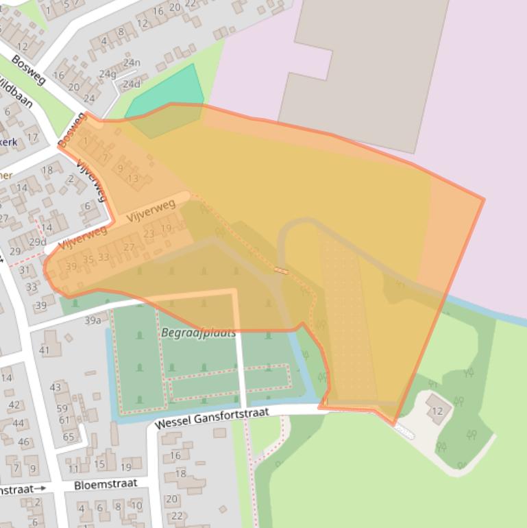 Kaart van postcodegebied 9831SB.