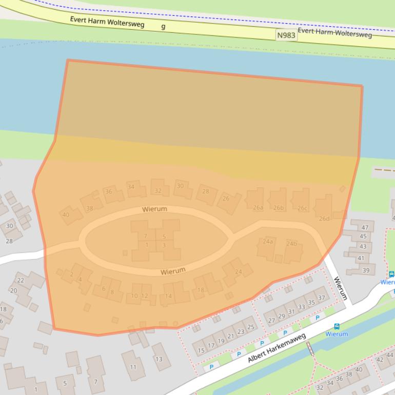 Kaart van postcodegebied 9831SL.