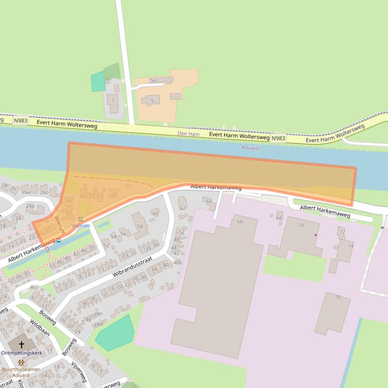 Kaart van postcodegebied 9831SW.