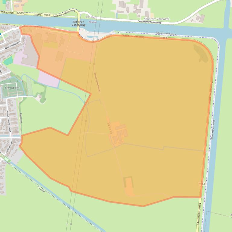 Kaart van postcodegebied 9831TA.