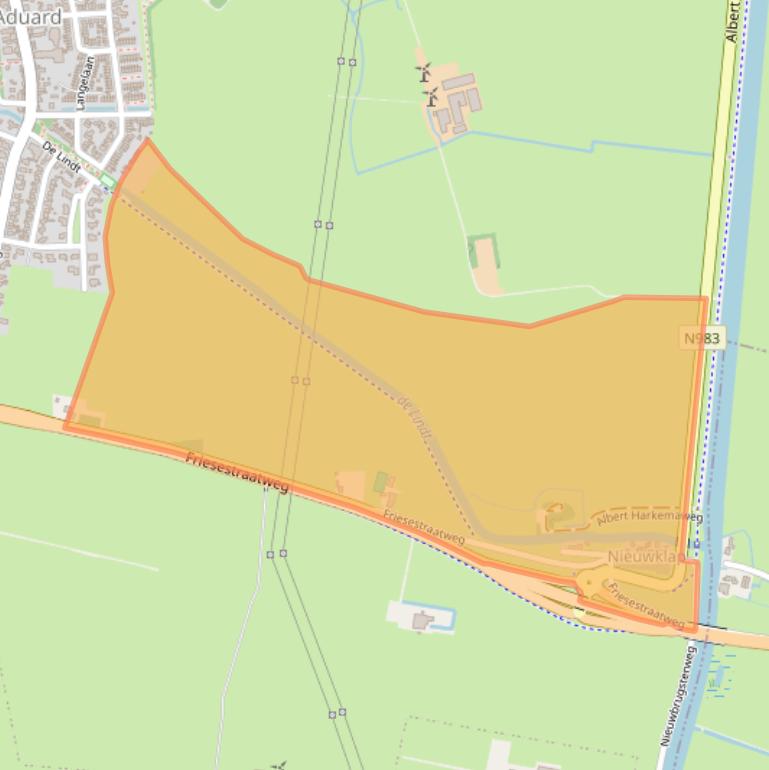 Kaart van postcodegebied 9831TC.