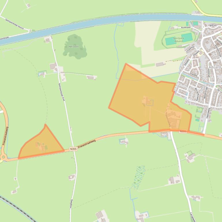 Kaart van postcodegebied 9831TD.