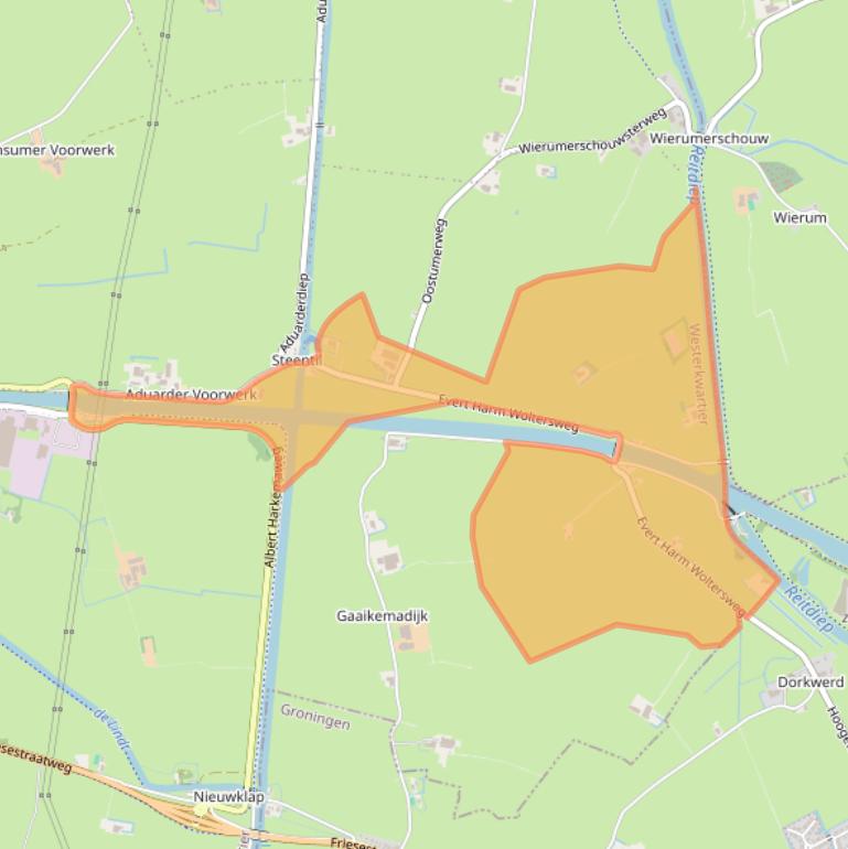 Kaart van postcodegebied 9831TG.