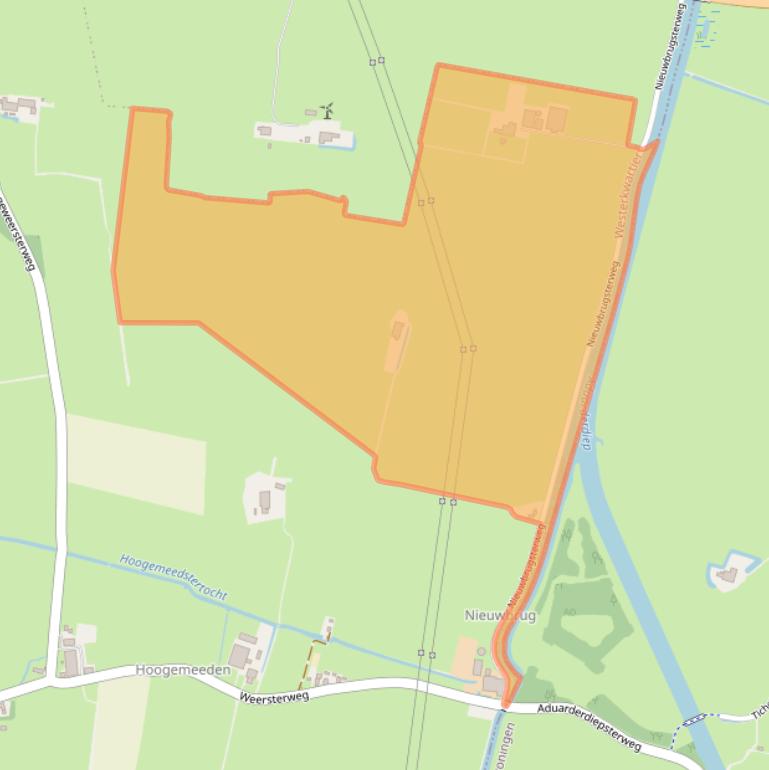 Kaart van postcodegebied 9832TH.