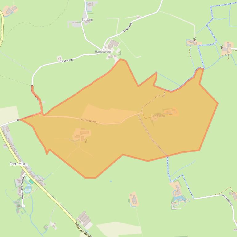 Kaart van postcodegebied 9833TC.