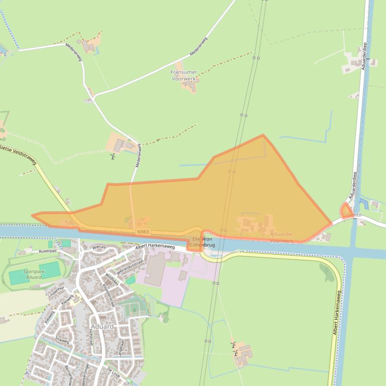 Kaart van postcodegebied 9833TE.