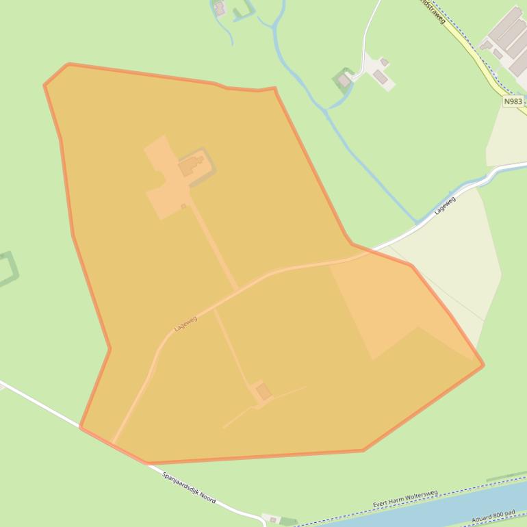 Kaart van postcodegebied 9833TH.