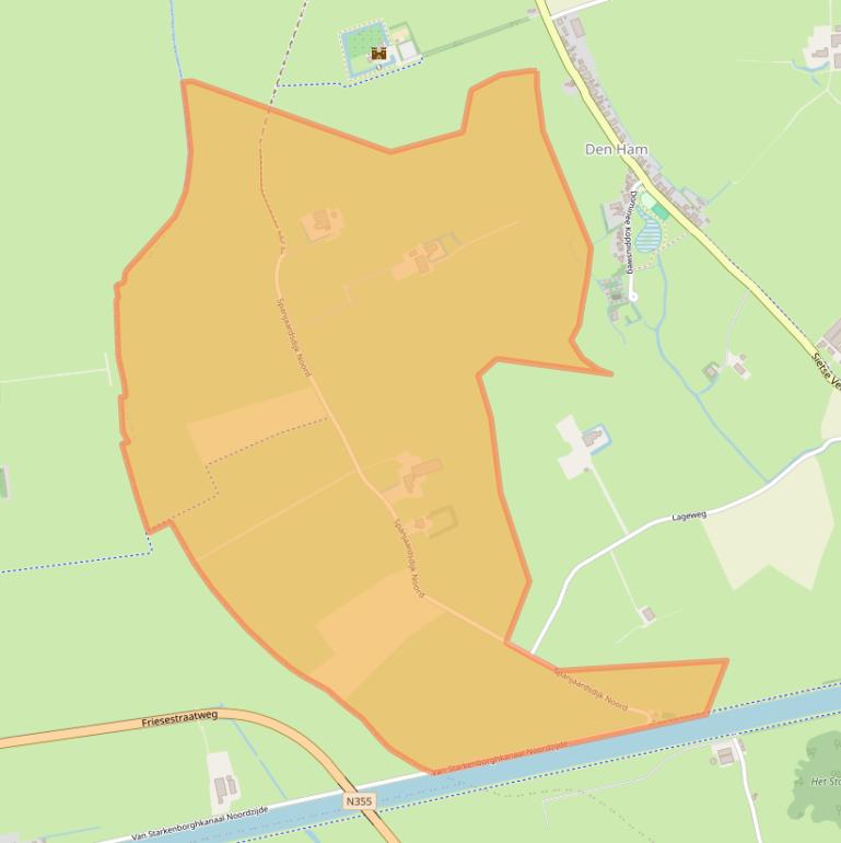 Kaart van postcodegebied 9833TJ.