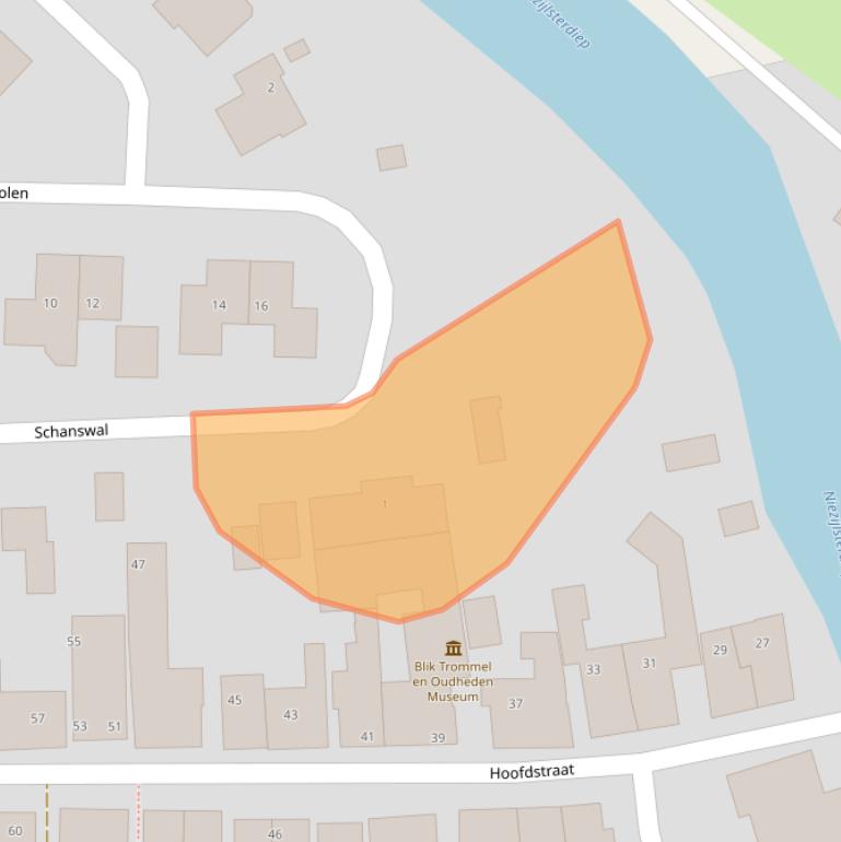 Kaart van postcodegebied 9842PA.