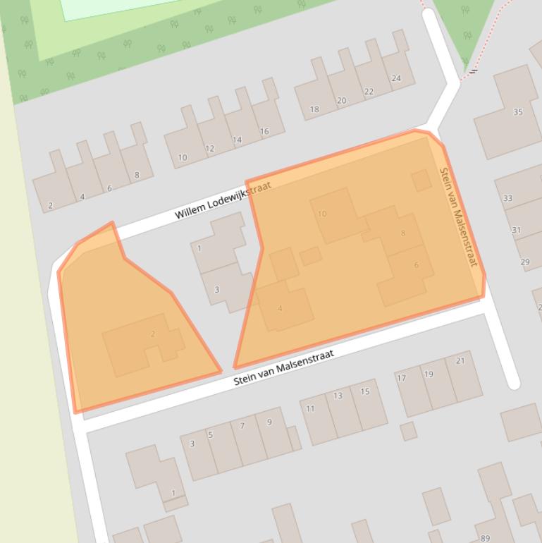 Kaart van postcodegebied 9842PT.