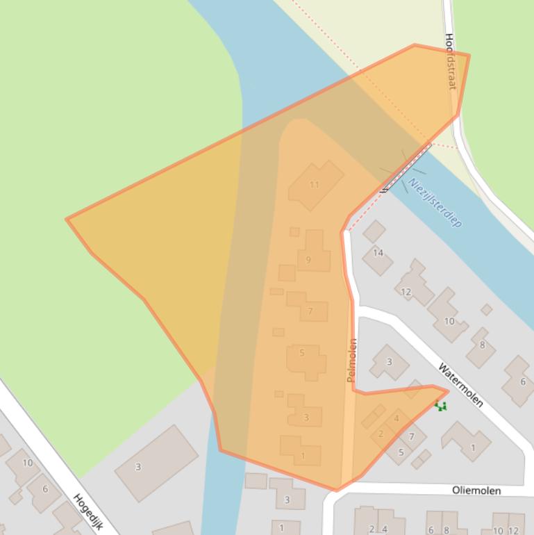 Kaart van postcodegebied 9842PW.