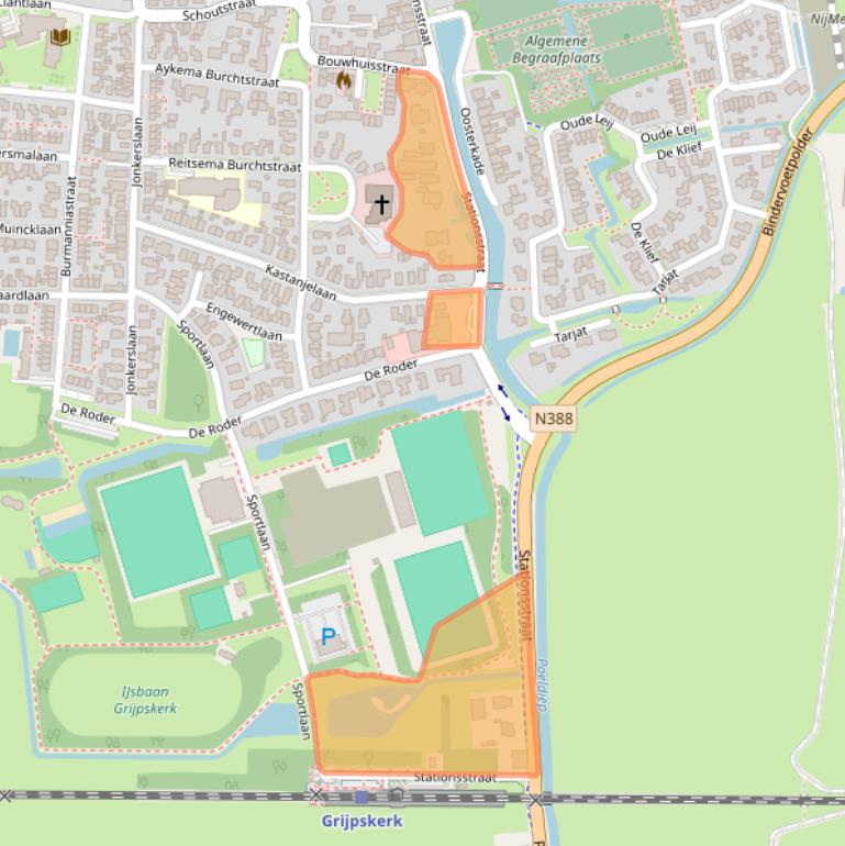 Kaart van postcodegebied 9843AE.